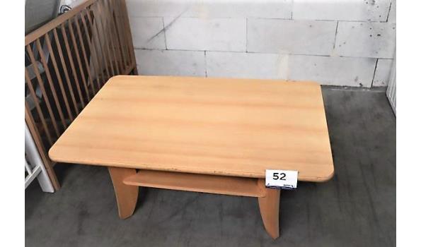lage rechth houten salontafel